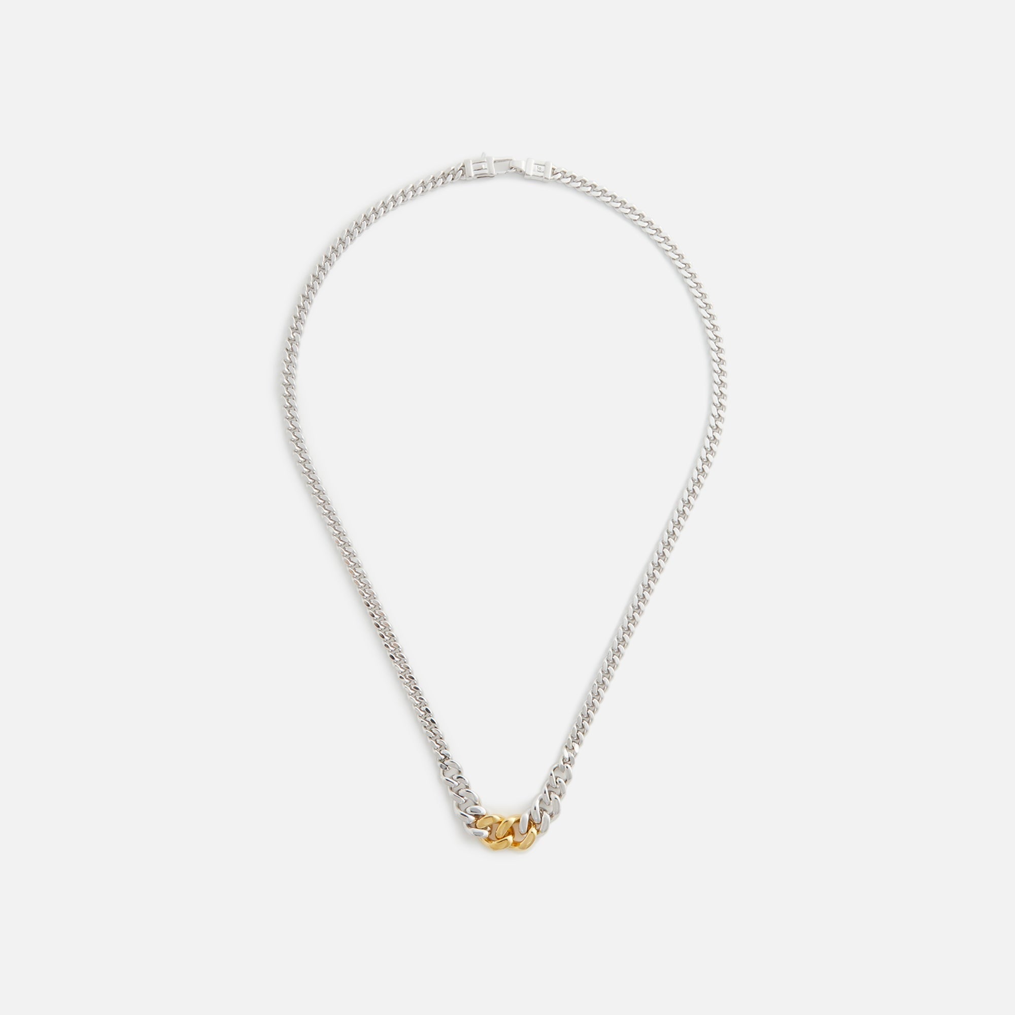 Tom Wood Dean Chain Duo 18 - Silver / Gold