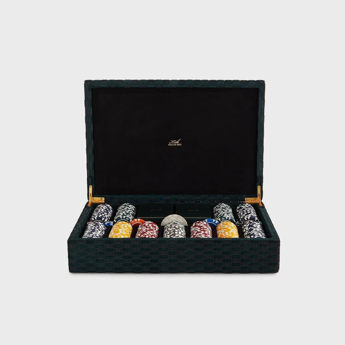 Kith Monogram Debossed Suede Poker Set - Stadium
