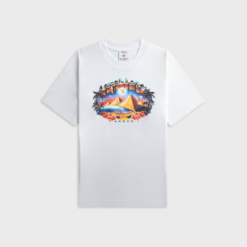 Casablanca Tourism Short Sleeve Tee - White