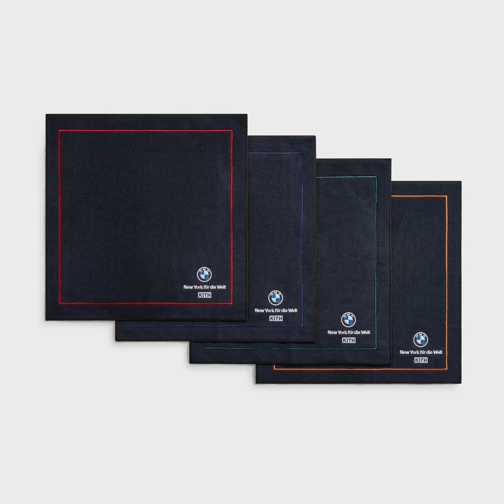 Kith for BMW Pack of 4 Microfiber Towels - Black