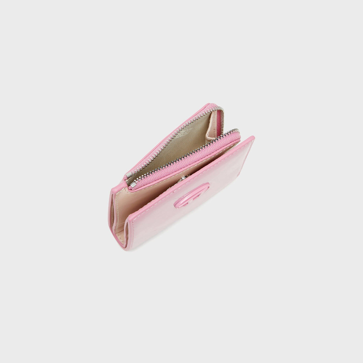 Diesel Glossy PU Bi-Fold Wallet - Light Pink