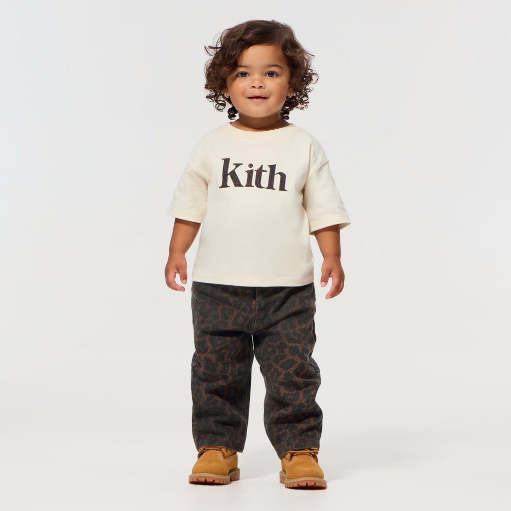 Kith Baby Leopard Kith Serif Leonard Tee - Sandrift - PH