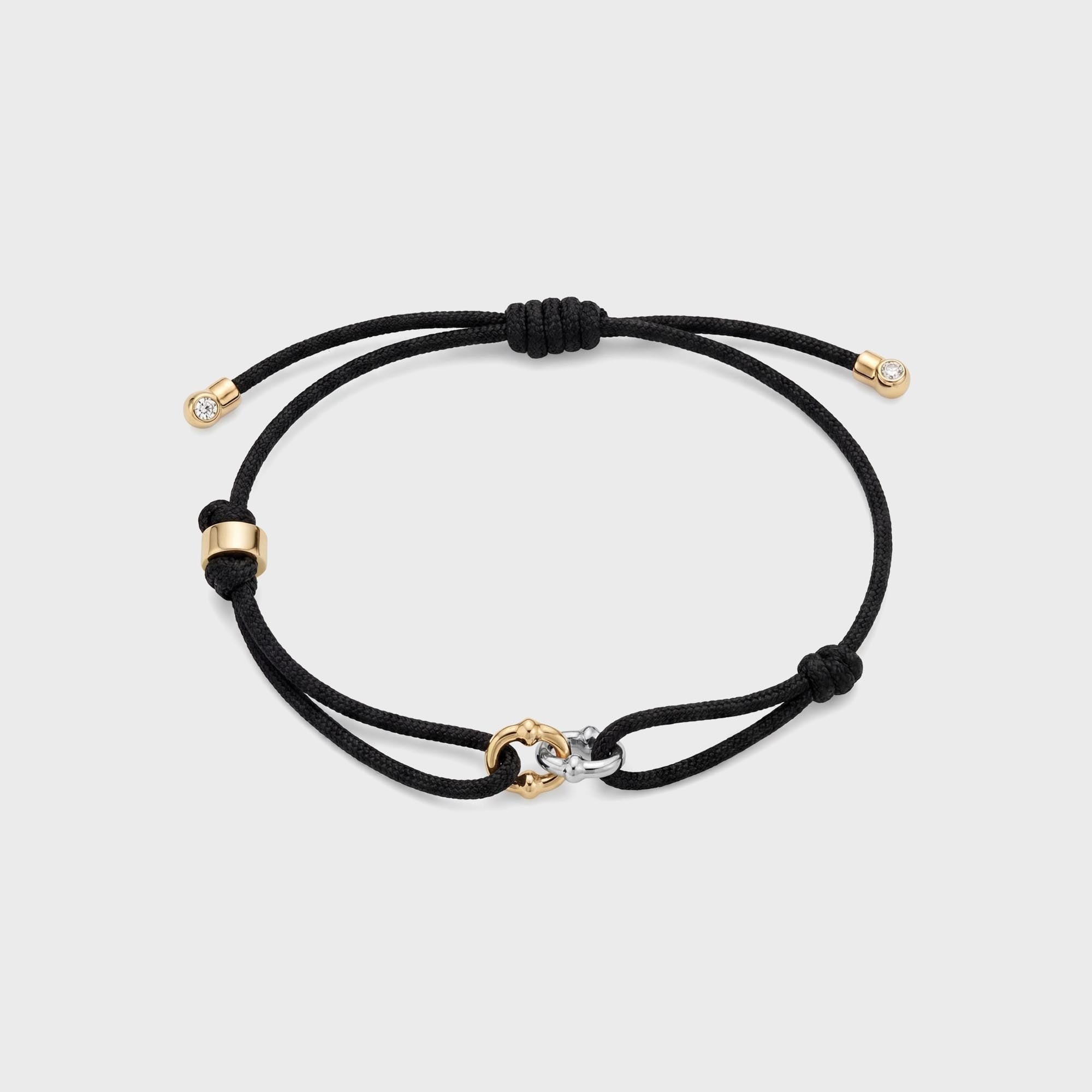 Greg Yuna Double Umlaut Adjustable Cord Bracelet - Gold / Silver