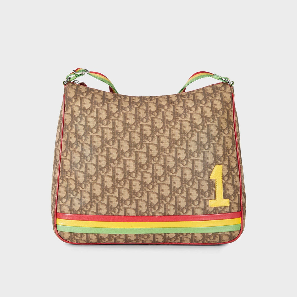 WGACA Dior Rasta Trotter Canvas Messenger Bag - Brown