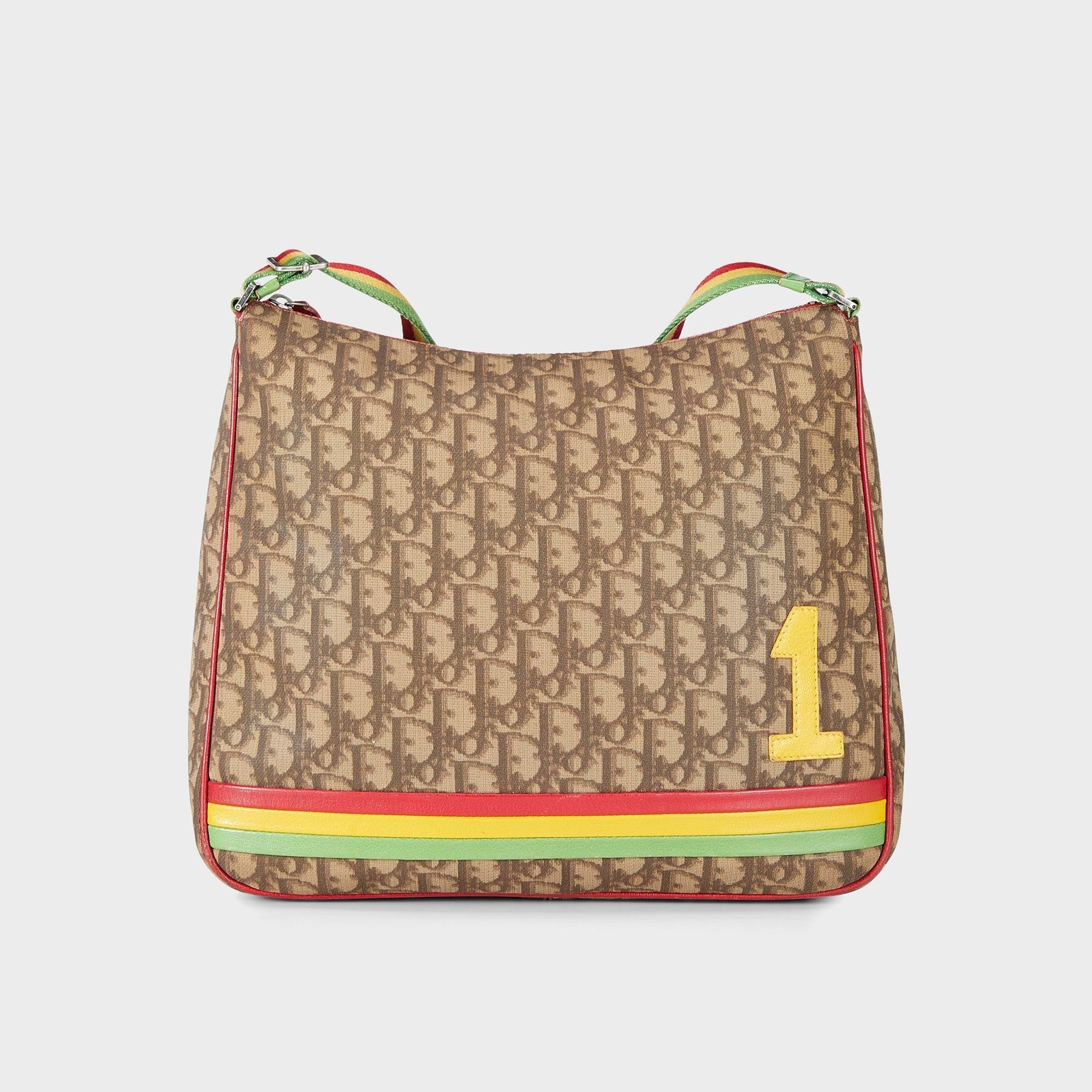 WGACA Dior Rasta Trotter Canvas Messenger Bag - Brown