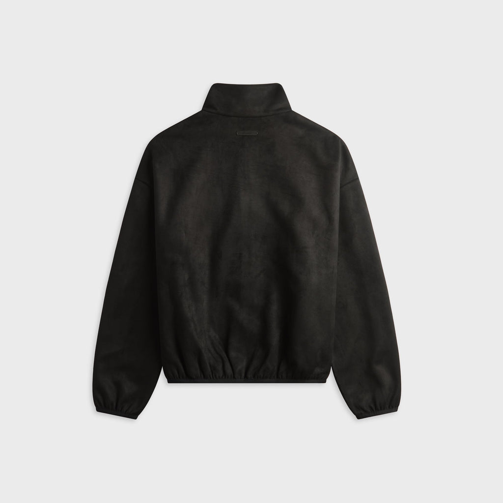 Essentials Suede Fleece Signature Modern Track Jacket - Vintage Black