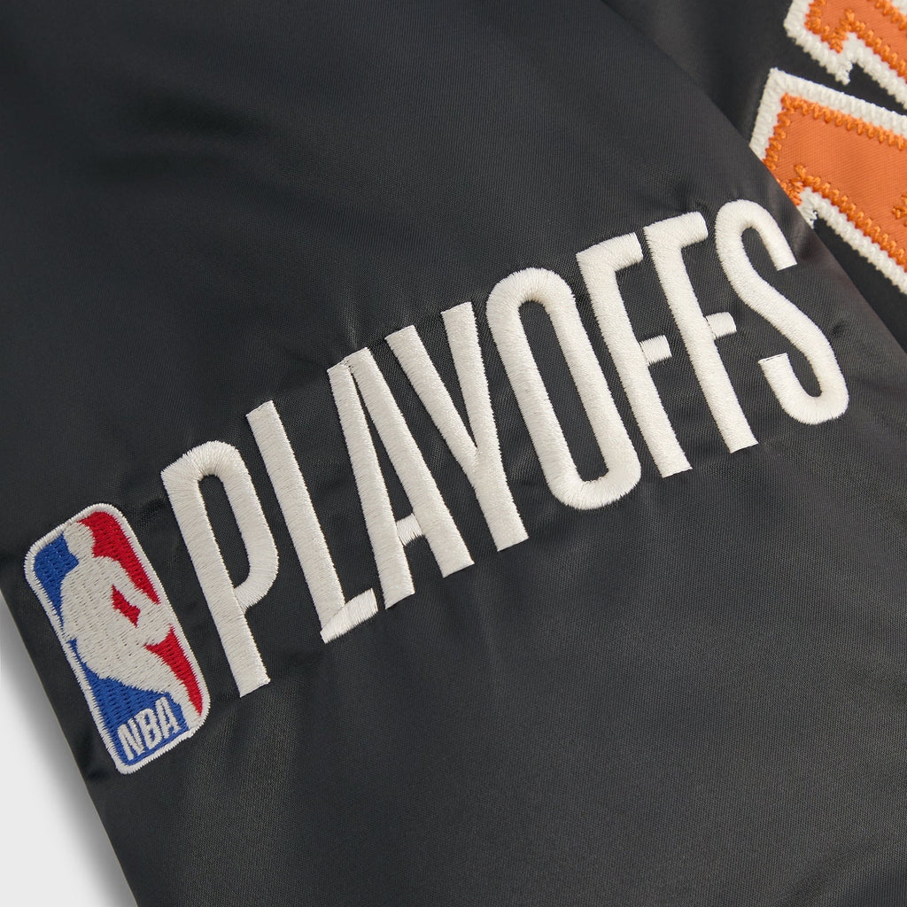 Kith for the New York Knicks Playoffs Satin Bomber Jacket - Black