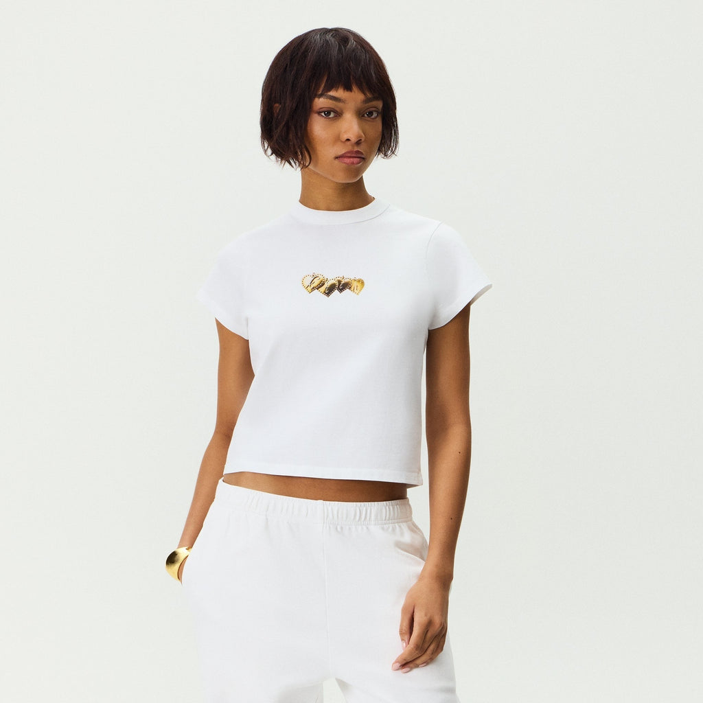 Kith Women Mulberry Vintage Heart Charm Tee - White