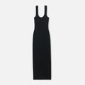 Alexander Wang Maxi Tank Dress with Embossed Logo - Black