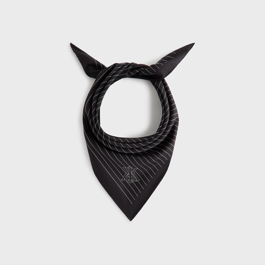 Kith Printed Silk Scarf - Black