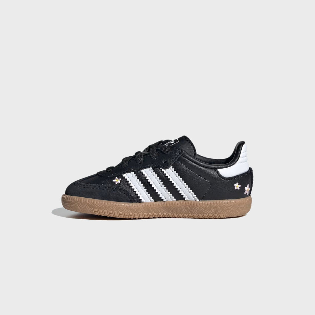 adidas TD Samba OG Comfort Closure Elastic Lace Shoes - Core Black / Cloud White / Gum