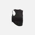 Hyein Seo Twisted Crop Top - Black