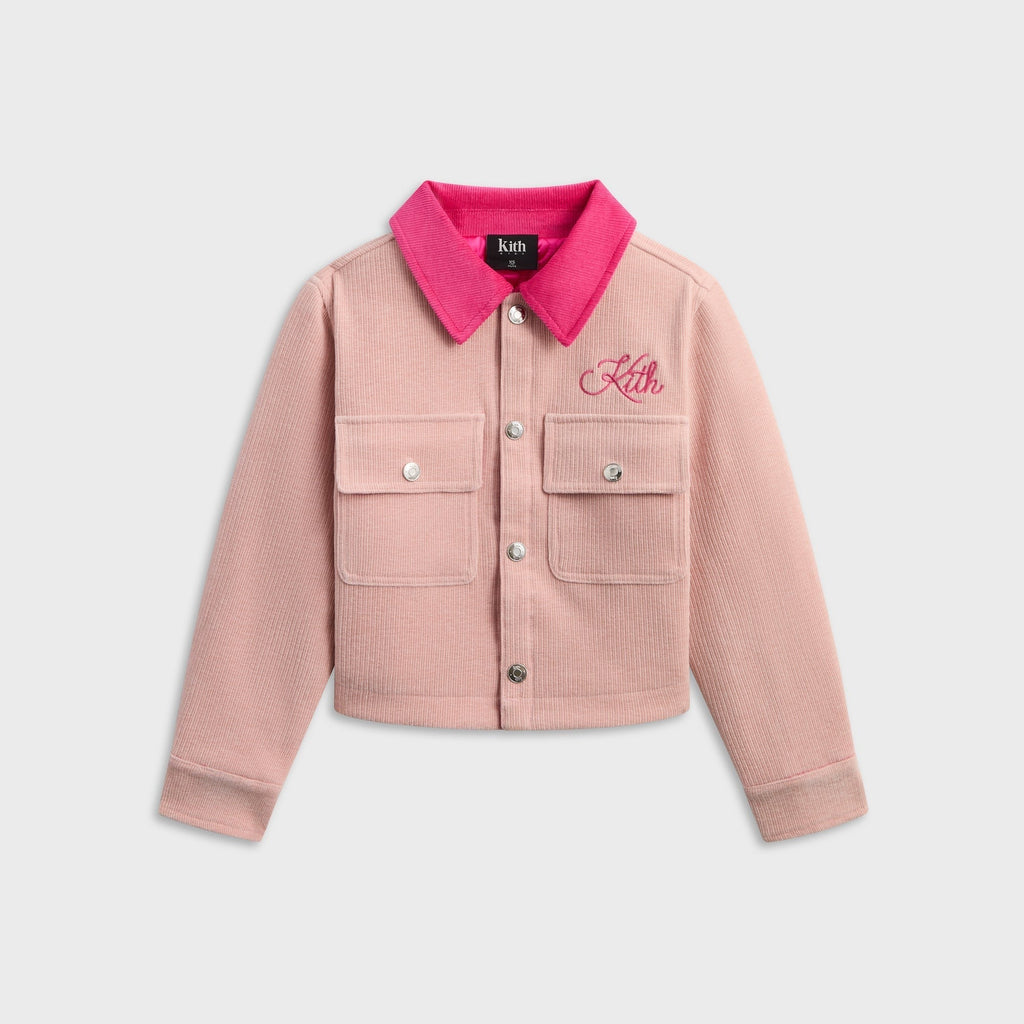 Kith Kids Cropped Ora Shacket - Dusty Quartz