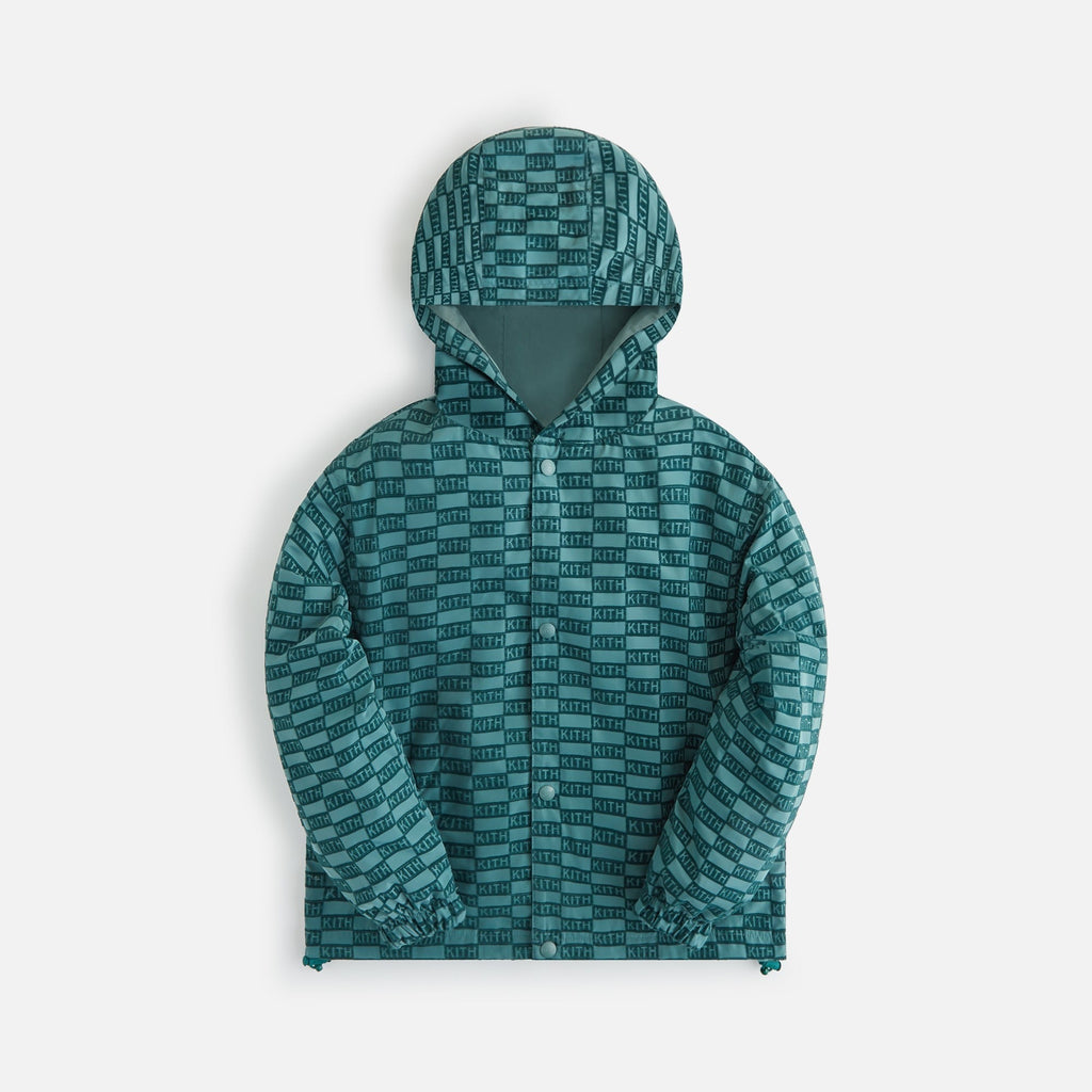 Kith Kids Flocked Monogram Hooded Coaches Jacket - Rhythm
