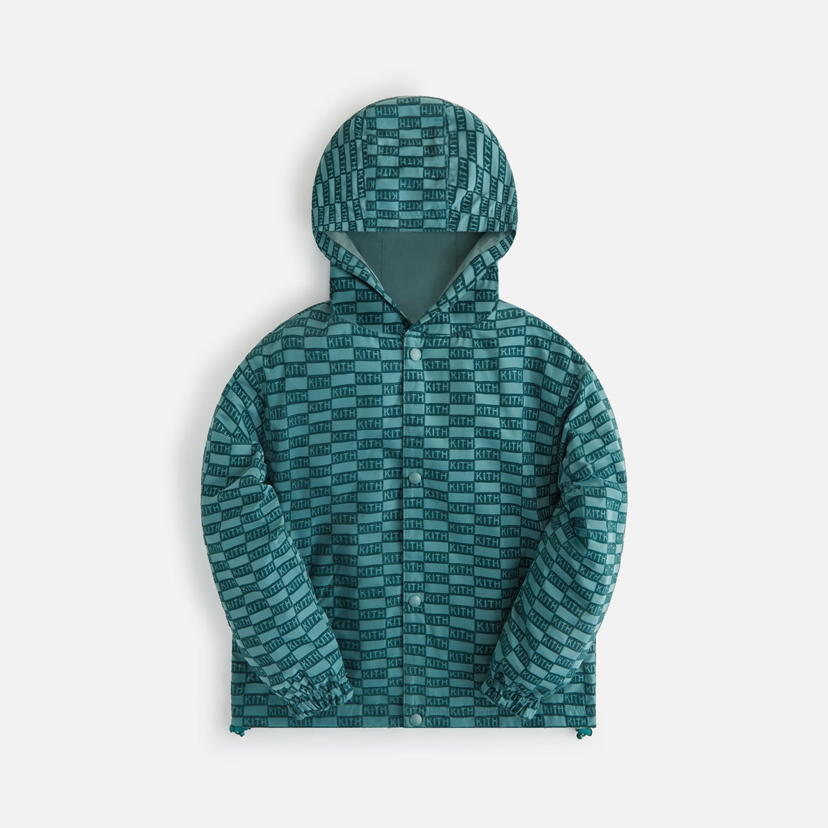 Kith Kids Flocked Monogram Hooded Coaches Jacket - Rhythm