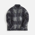 Stampd Plaid Cropped Sherpa Buttondown - Black Plaid