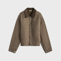 Auralee Homespun Tweed Zip Blouson - Brown