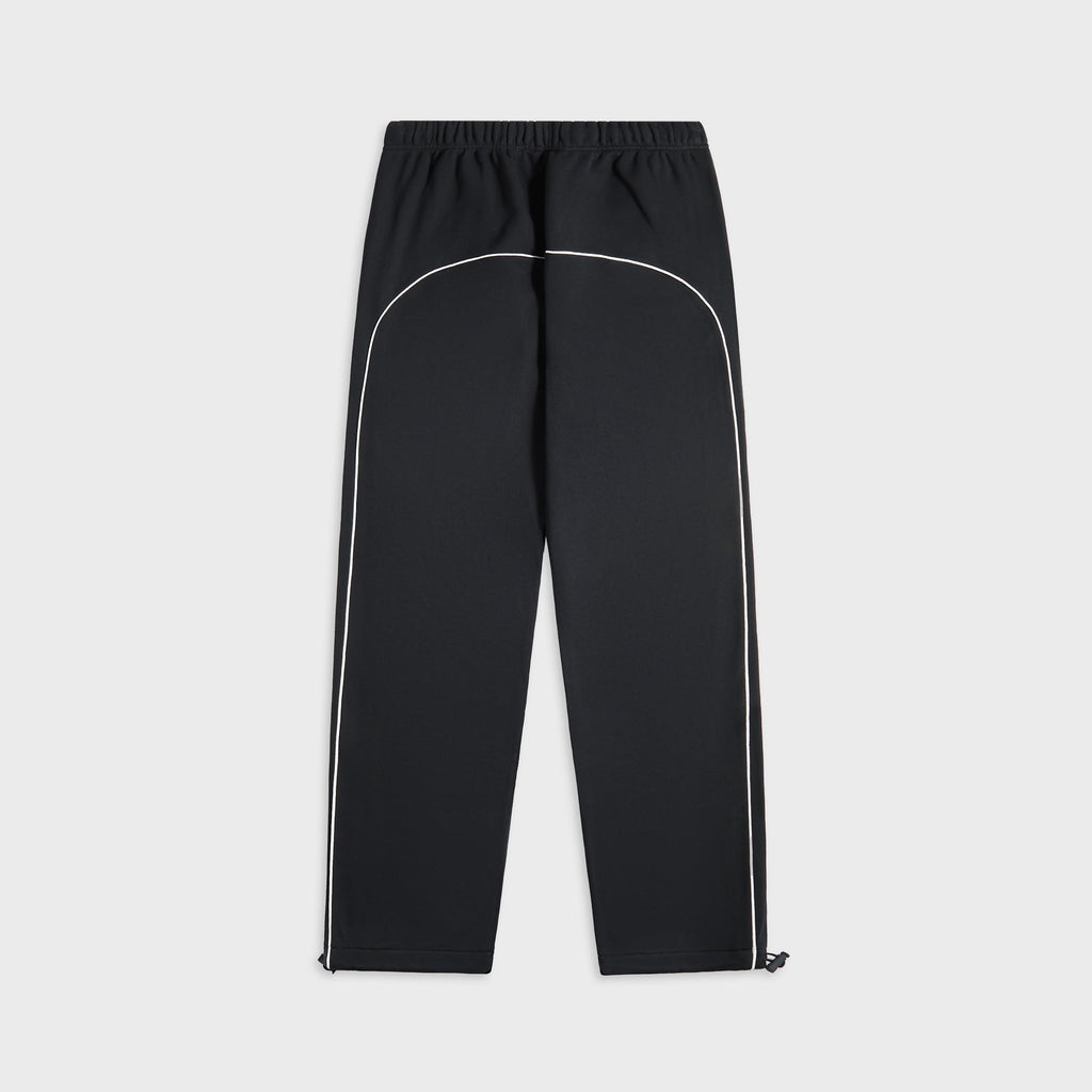 Essentials Relaxed Fleece Sweatpant With Piping - Jet Black / Cloud White