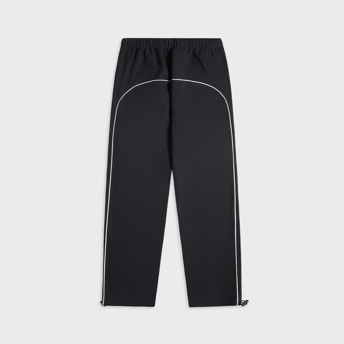 Essentials Relaxed Fleece Sweatpant With Piping - Jet Black / Cloud White