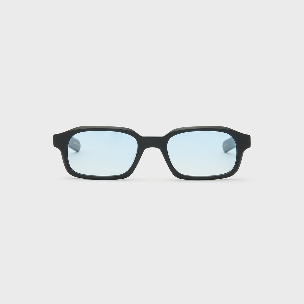 Flatlist Hanky Sunglasses - Solid Black / Light Blue Gradient