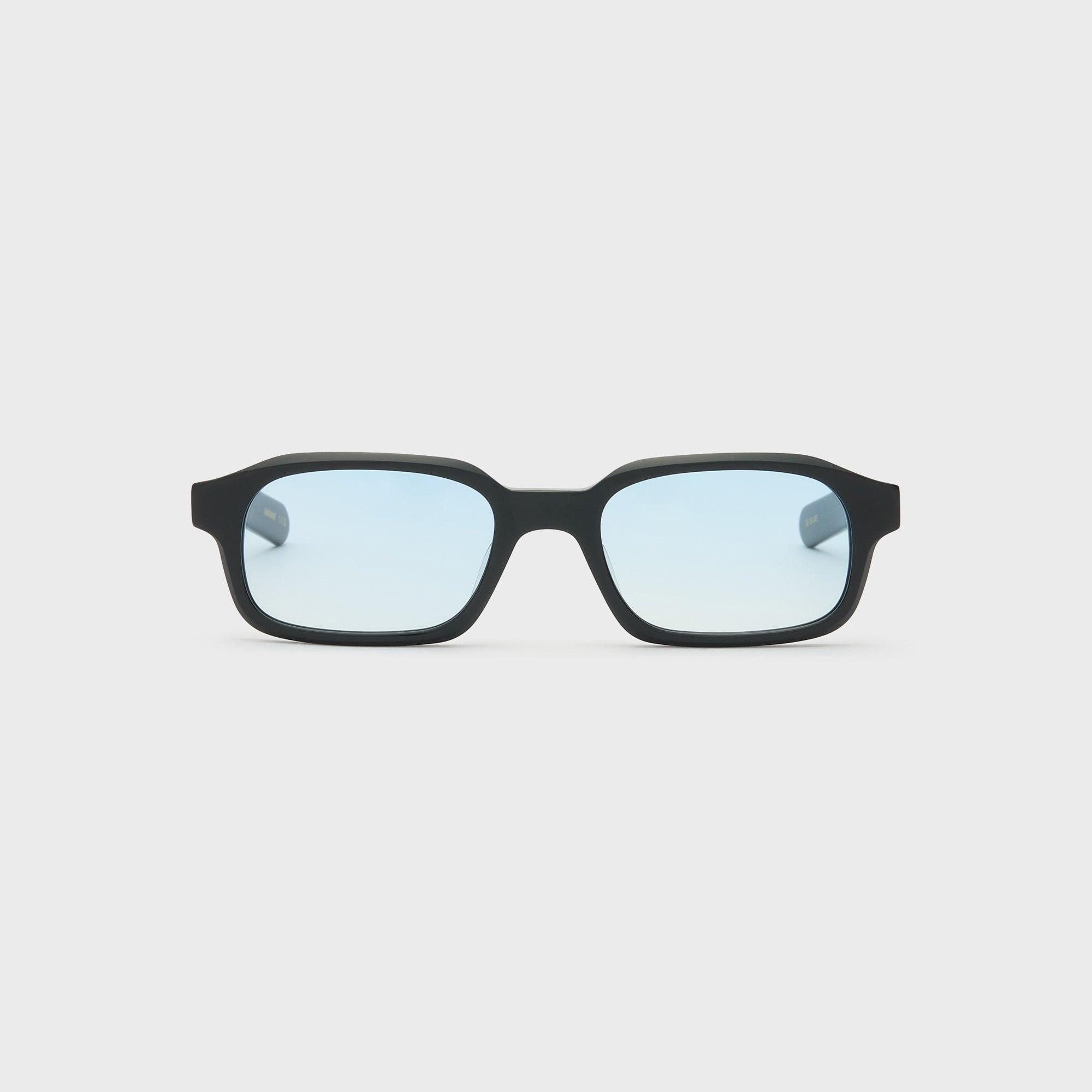 Flatlist Hanky Sunglasses - Solid Black / Light Blue Gradient