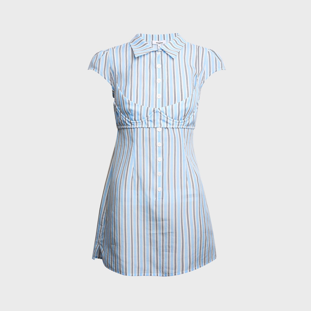 Miaou Venna Dress - Blue Stripe