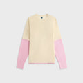 Adrian Cashmere Kai Double Layer Top - Cream / Pink