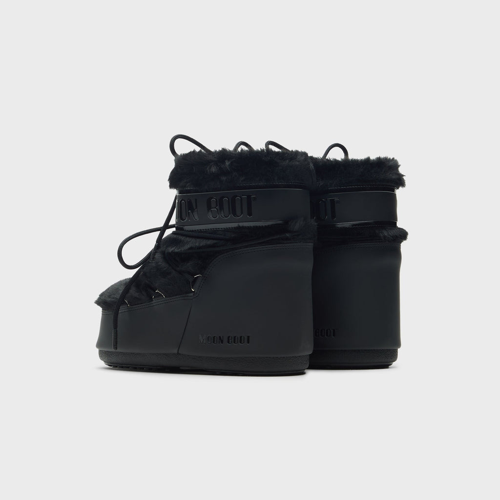 Moon Boot WMNS Icon Low Faux Fur Boots - Black
