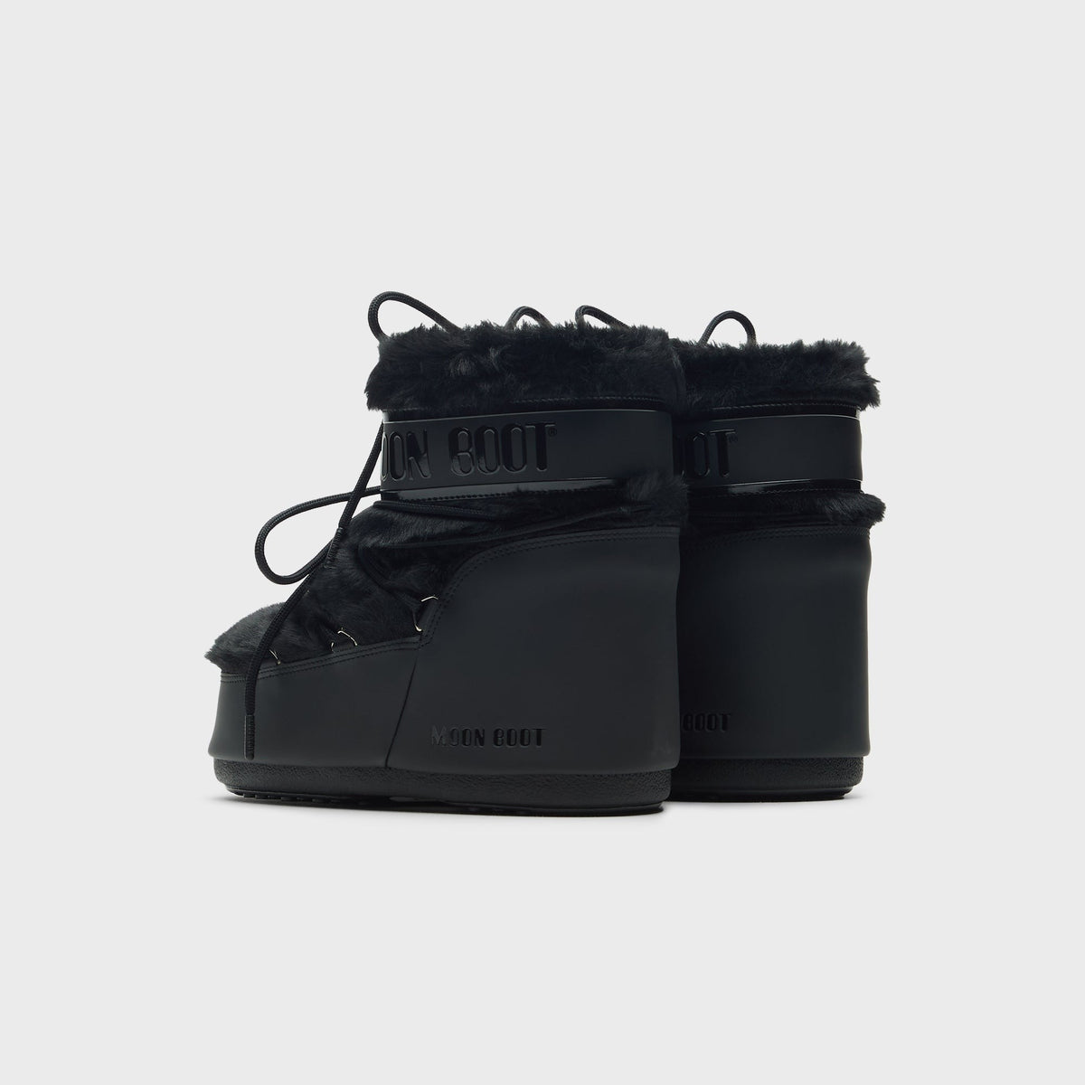 Moon Boot WMNS Icon Low Faux Fur Boots - Black