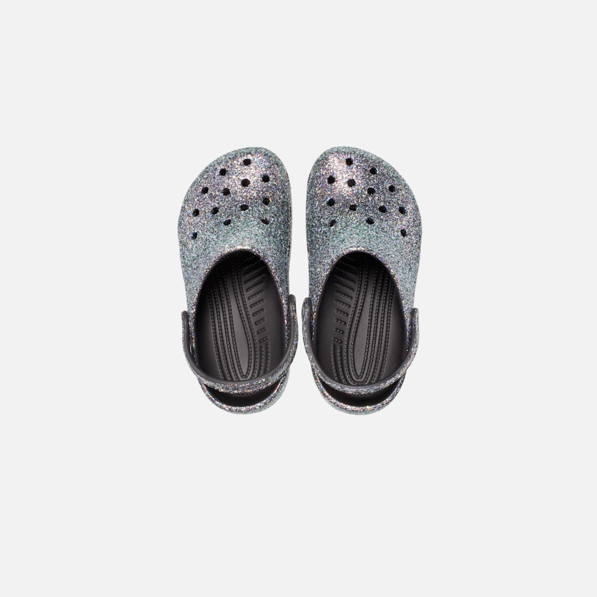Crocs Pre-School Classic Glitter Clog Kids - Glitter Multi / Black
