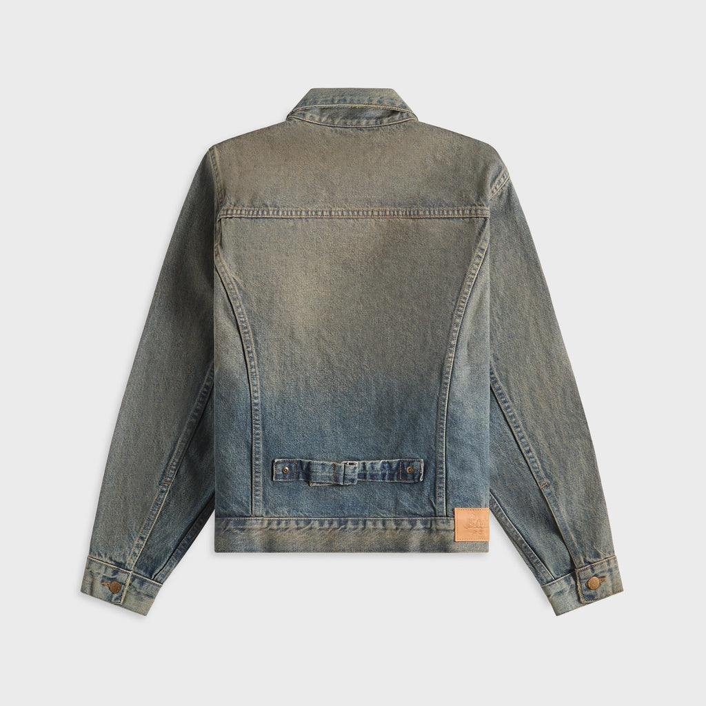Brain Dead 14.75 oz Denim Trucker Jacket - Washed Indigo