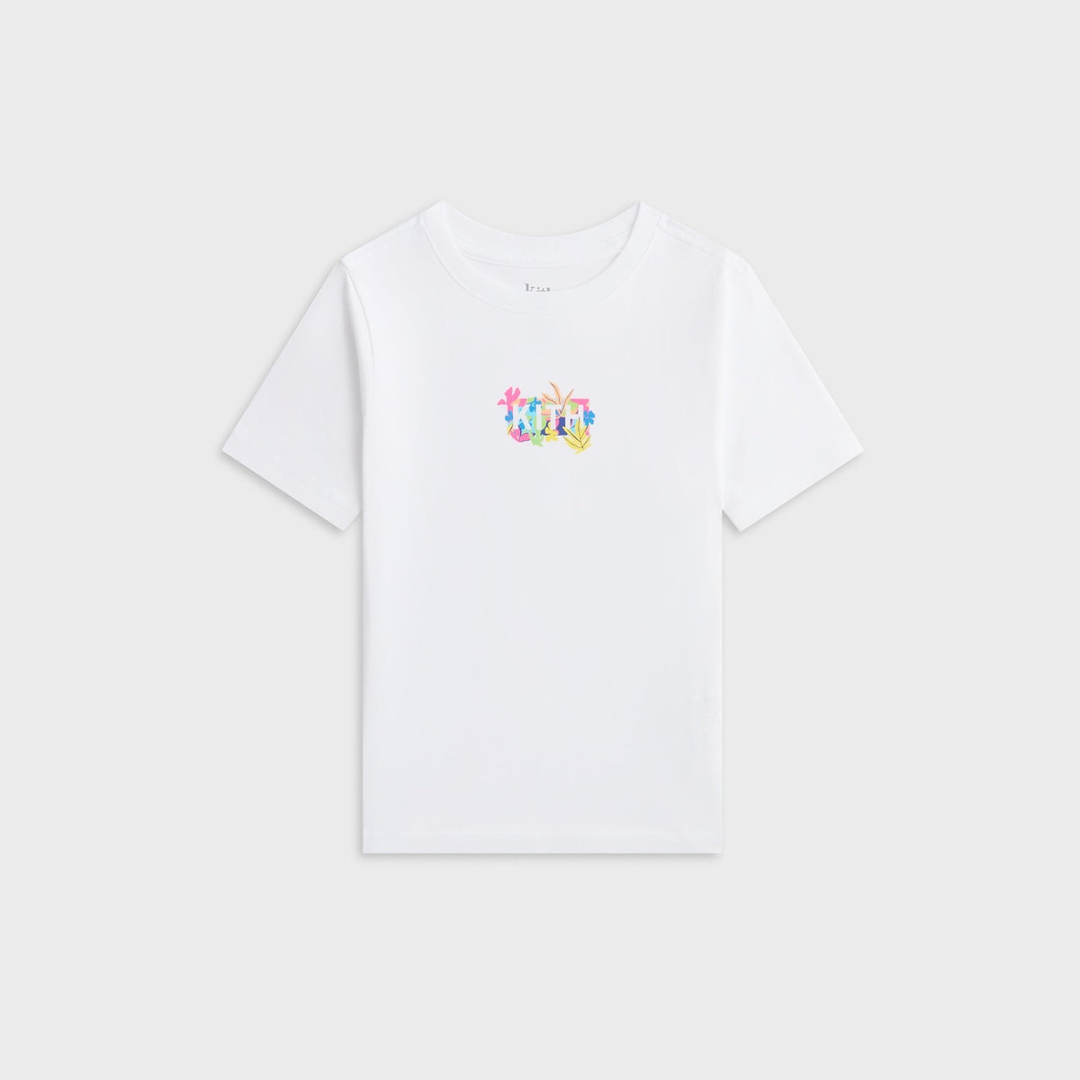 Kith Kids Abstract Tropical Classic Logo Graphic Tee - White
