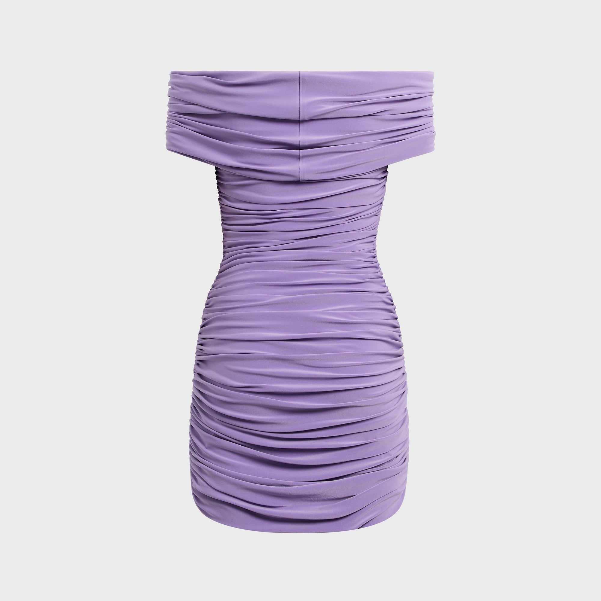 Norma Kamali Sleeveless Cowl Neck Shirred Pickleball Dress - Lavender
