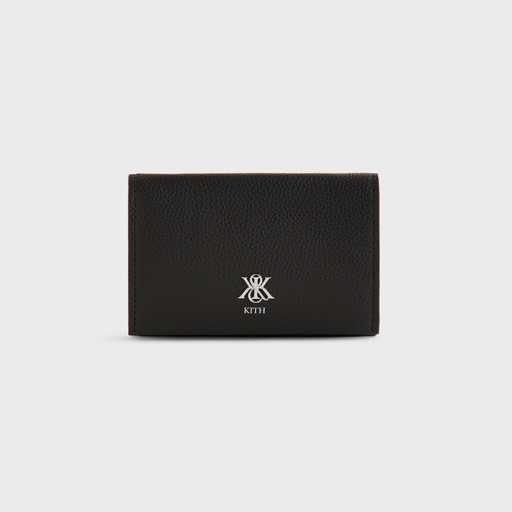 Kith Tumbled Leather Card Holder - Black
