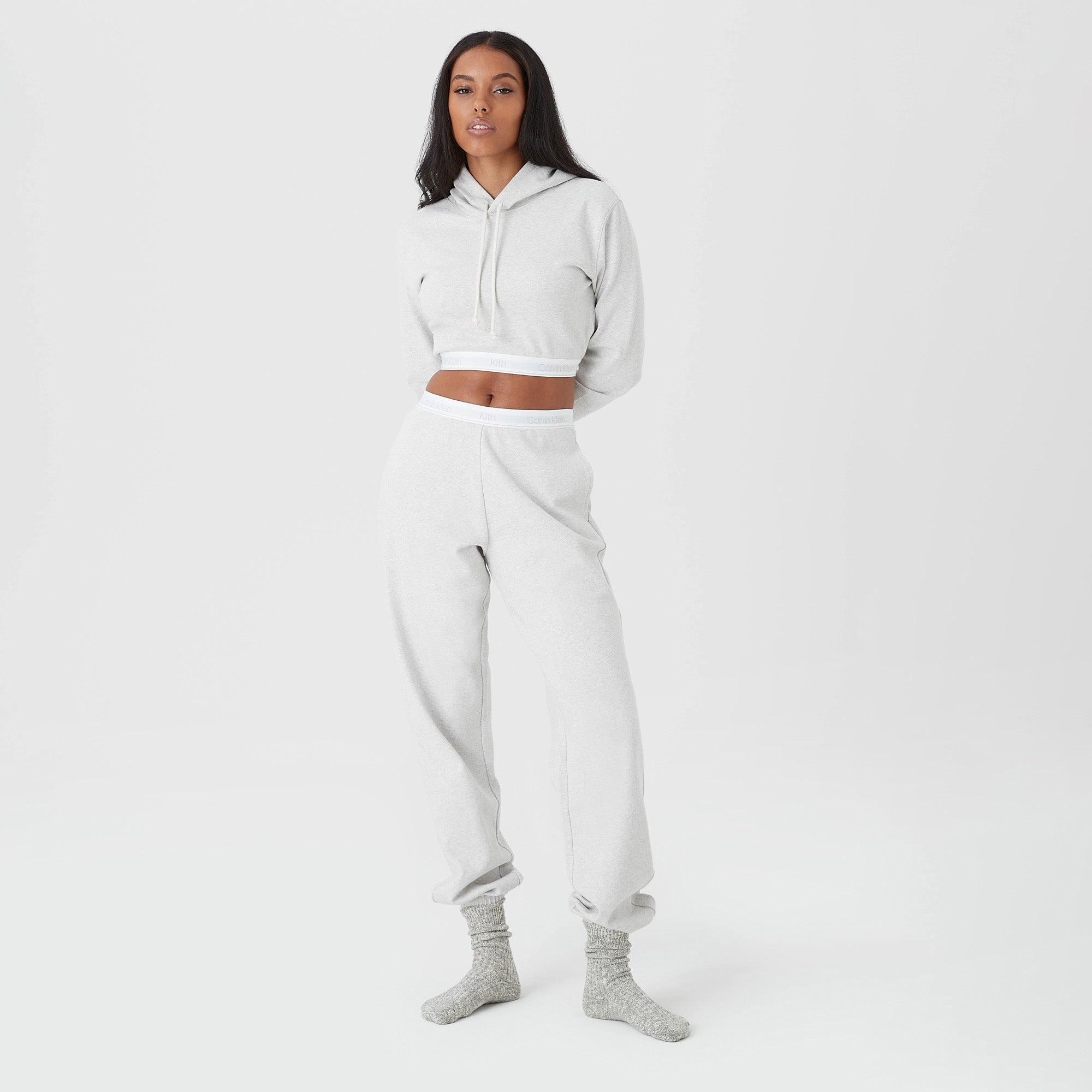 Kith Women for Calvin Klein Alexa Hoodie - Light Heather Grey