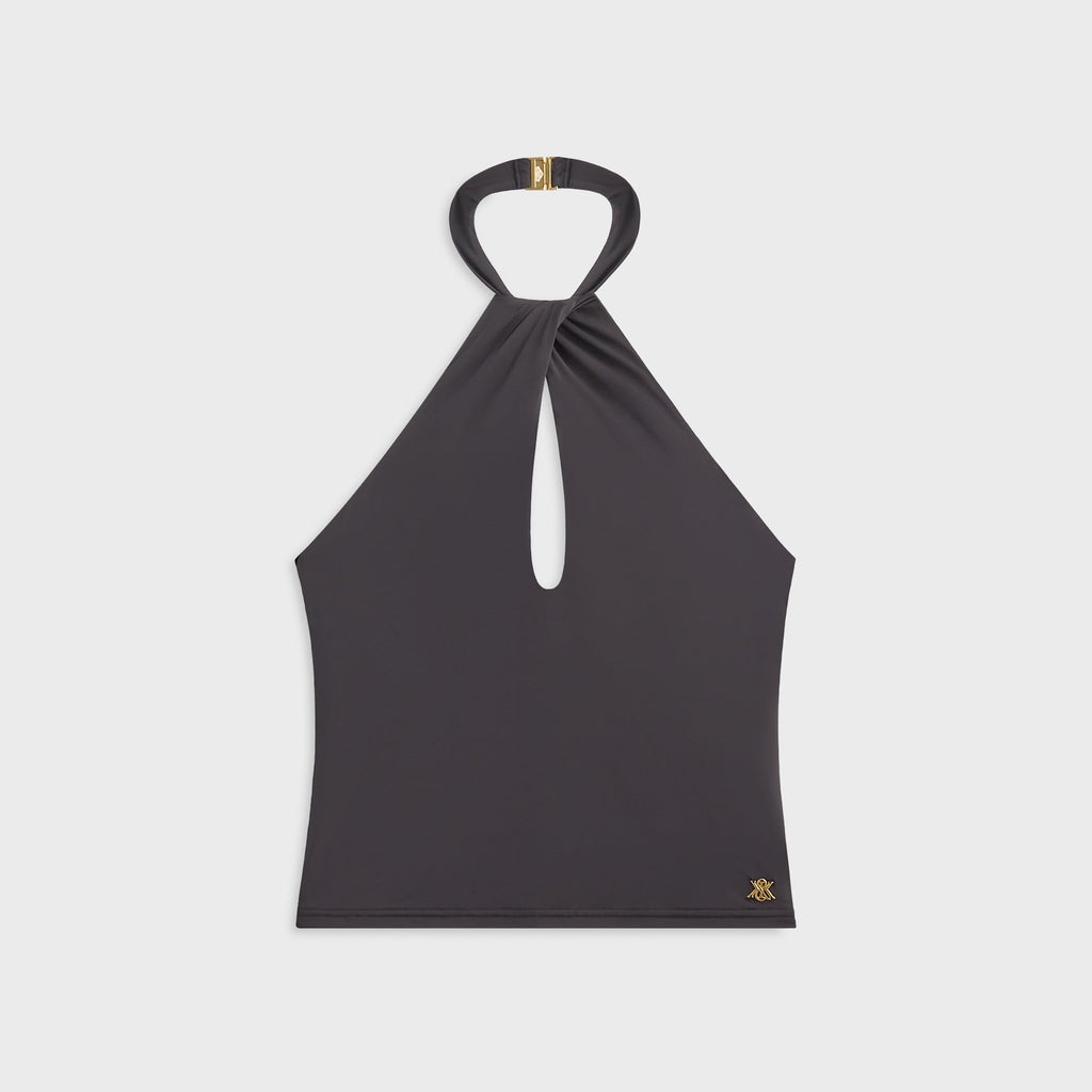 Kith Women Lea Cross Neck Halter Top - Black