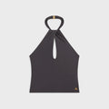 Kith Women Lea Cross Neck Halter Top - Black