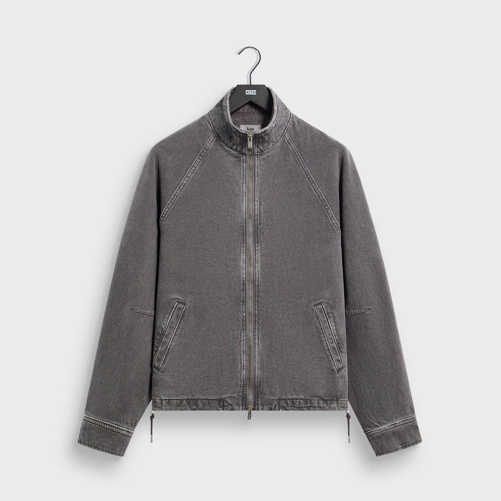 Kith Herringbone Denim Efron Track Jacket - Mineral