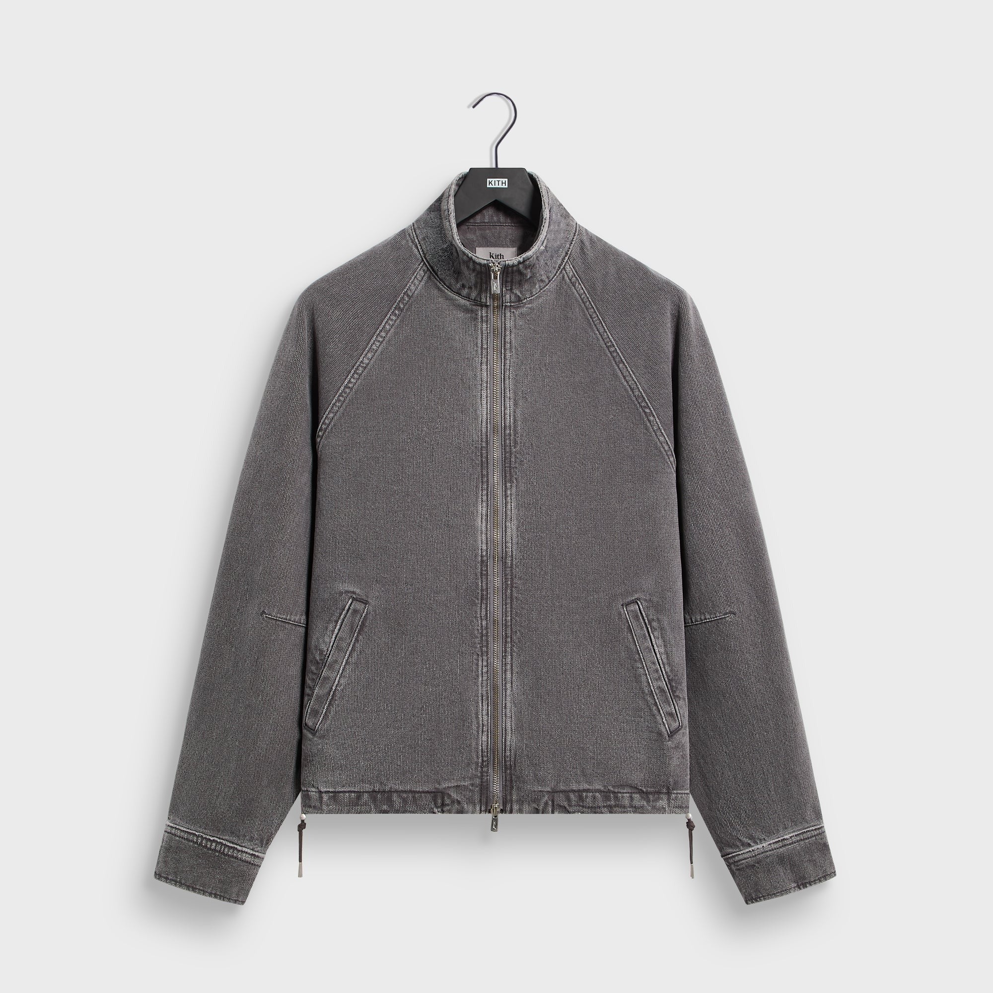 Kith Herringbone Denim Efron Track Jacket - Mineral
