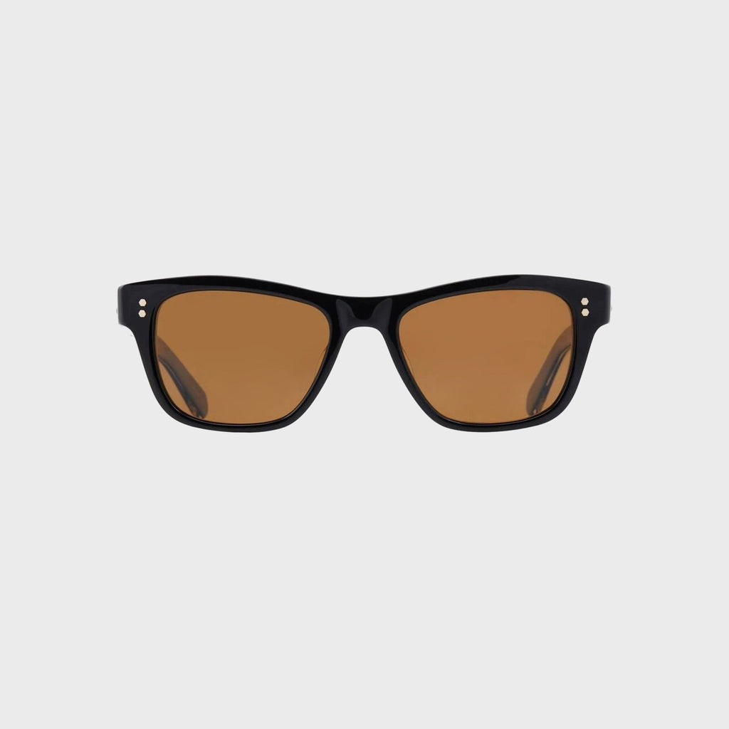Garrett Leight Mr. Leight Damone Sunglass - Black Gunmetal / Mojave Brown Polar