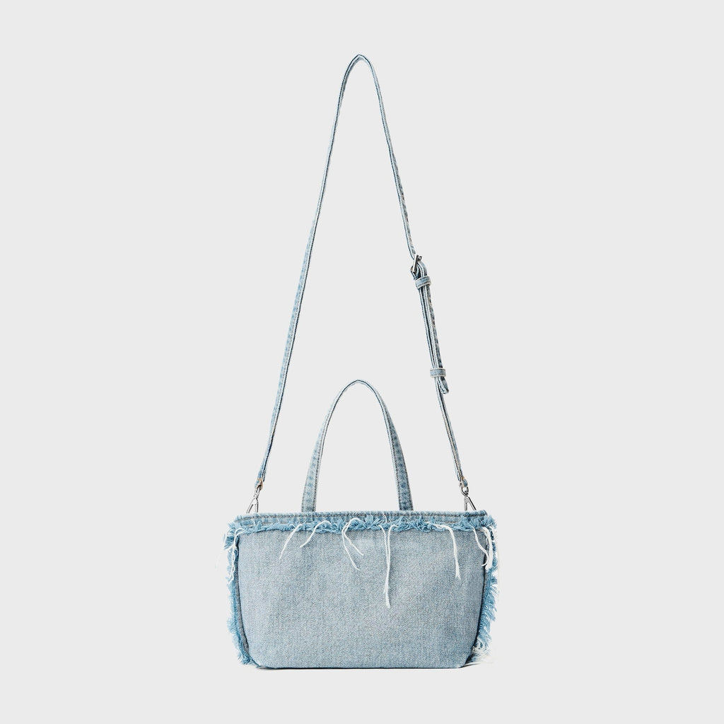 Alexander Wang Punch Denim Mini Tote Bag - Bleach Blue