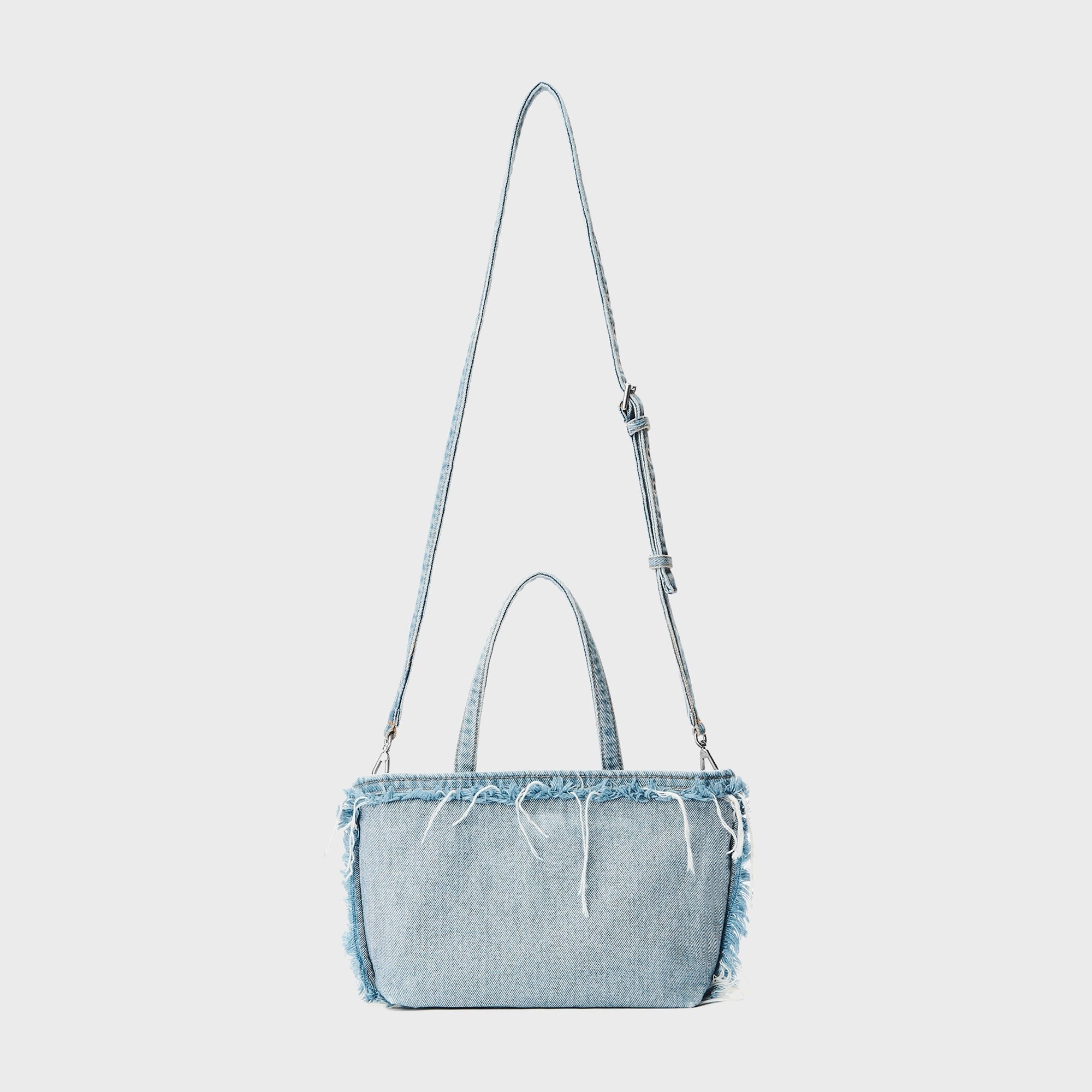 Alexander Wang Punch Denim Mini Tote Bag - Bleach Blue