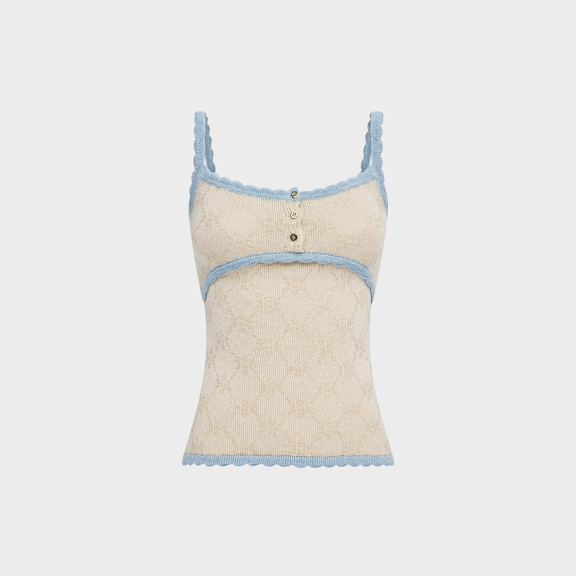 Asta Resort Carmen Tank Top - Oyster / Sea Mist