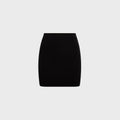 Alexander Wang Mini Skirt with Knit Logo Patch - Black