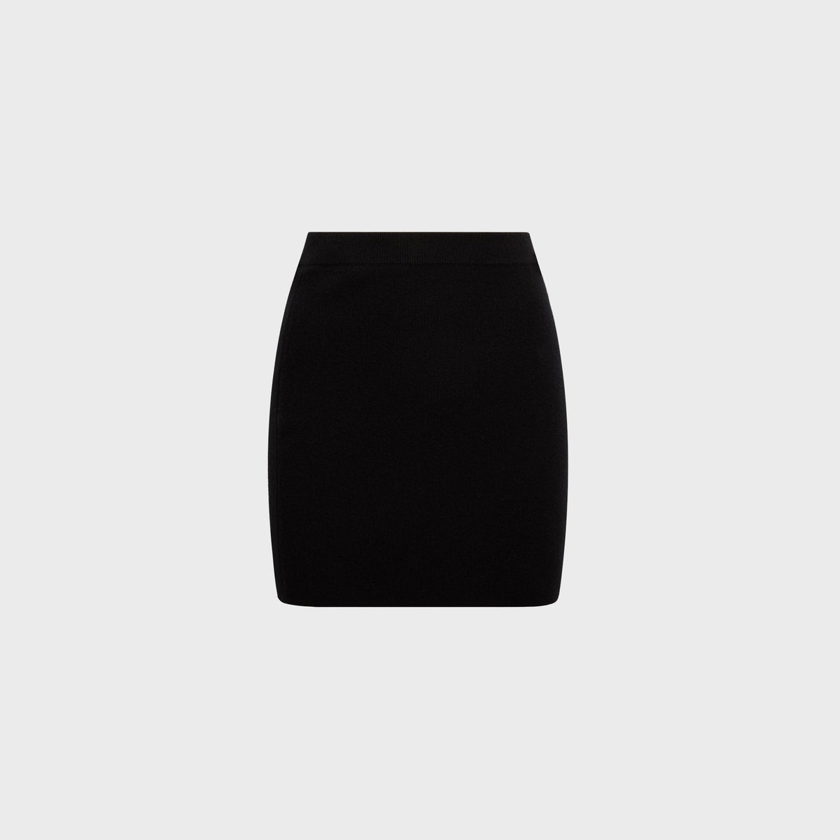 Alexander Wang Mini Skirt with Knit Logo Patch - Black