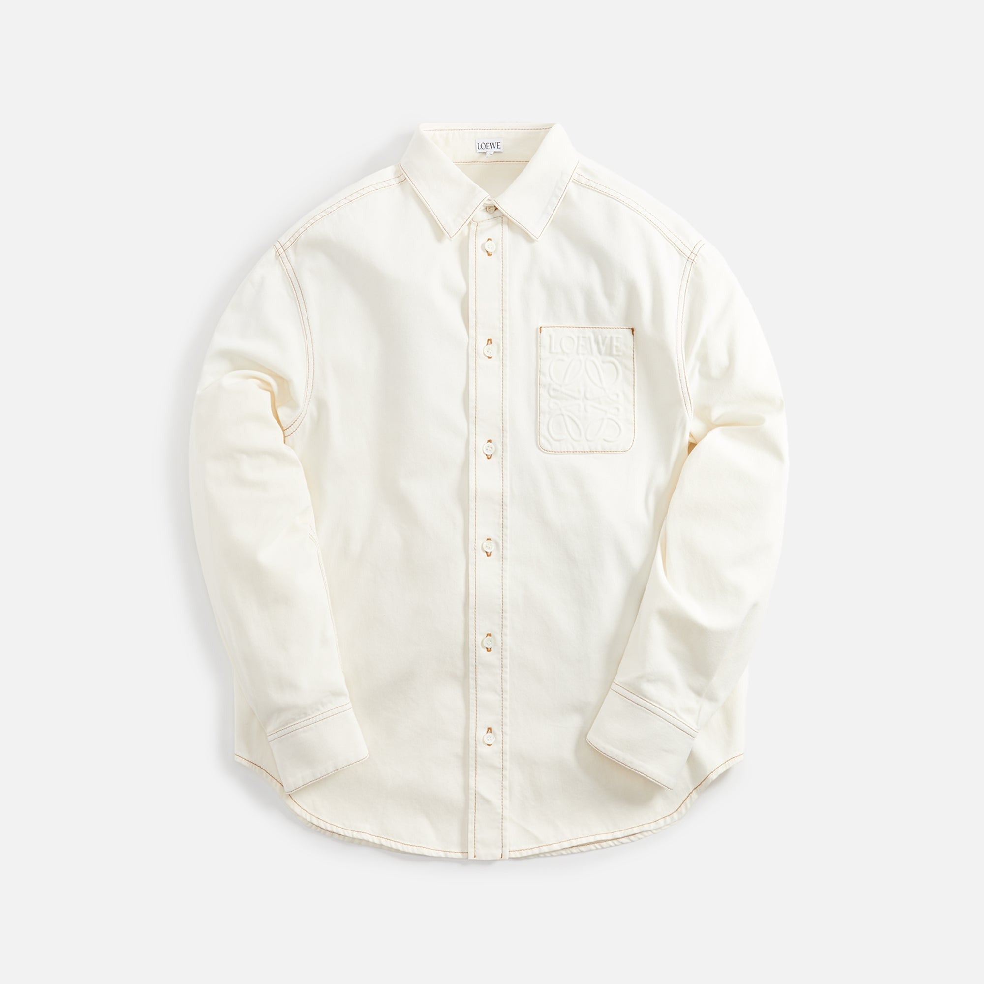 Loewe Debossed Anagram Shirt - Faded White