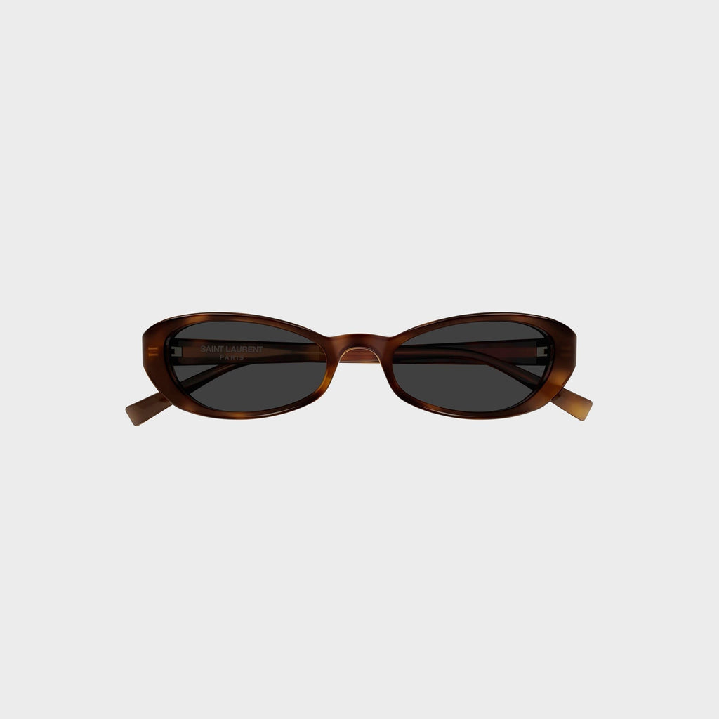 Saint Laurent SL871 Oval Sunglasses - Havana / Grey