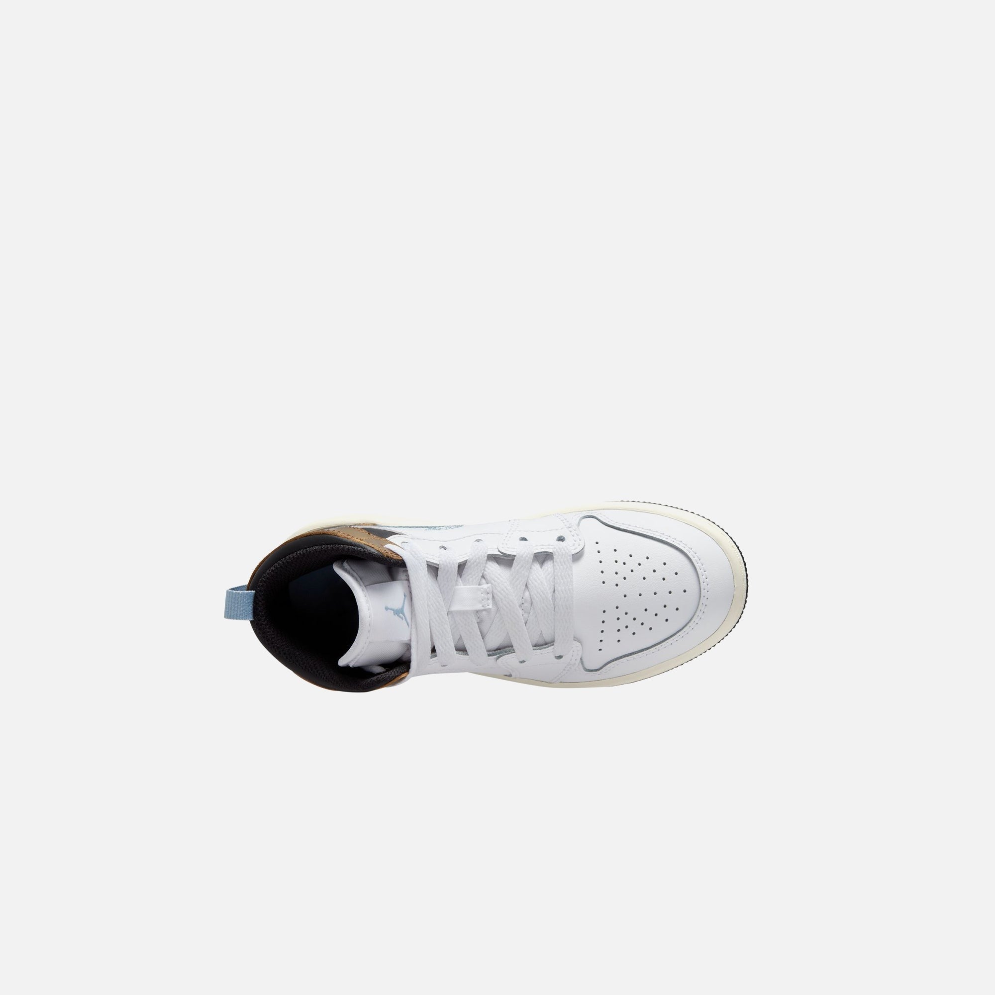 Jordan PS Air Jordan 1 Mid SE - White / Blue Grey / Black Sail