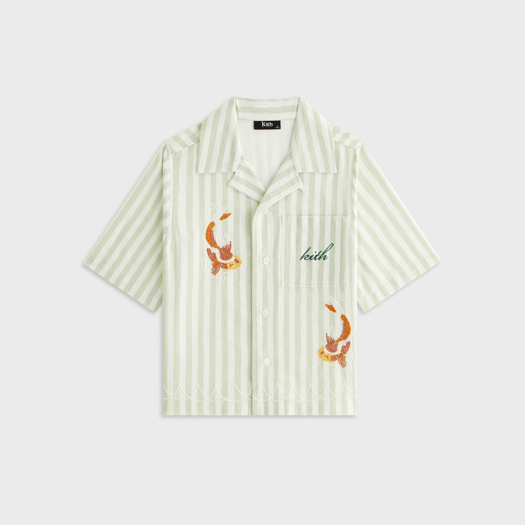Kith Kids Embroidered Thompson Camp Shirt - Sage