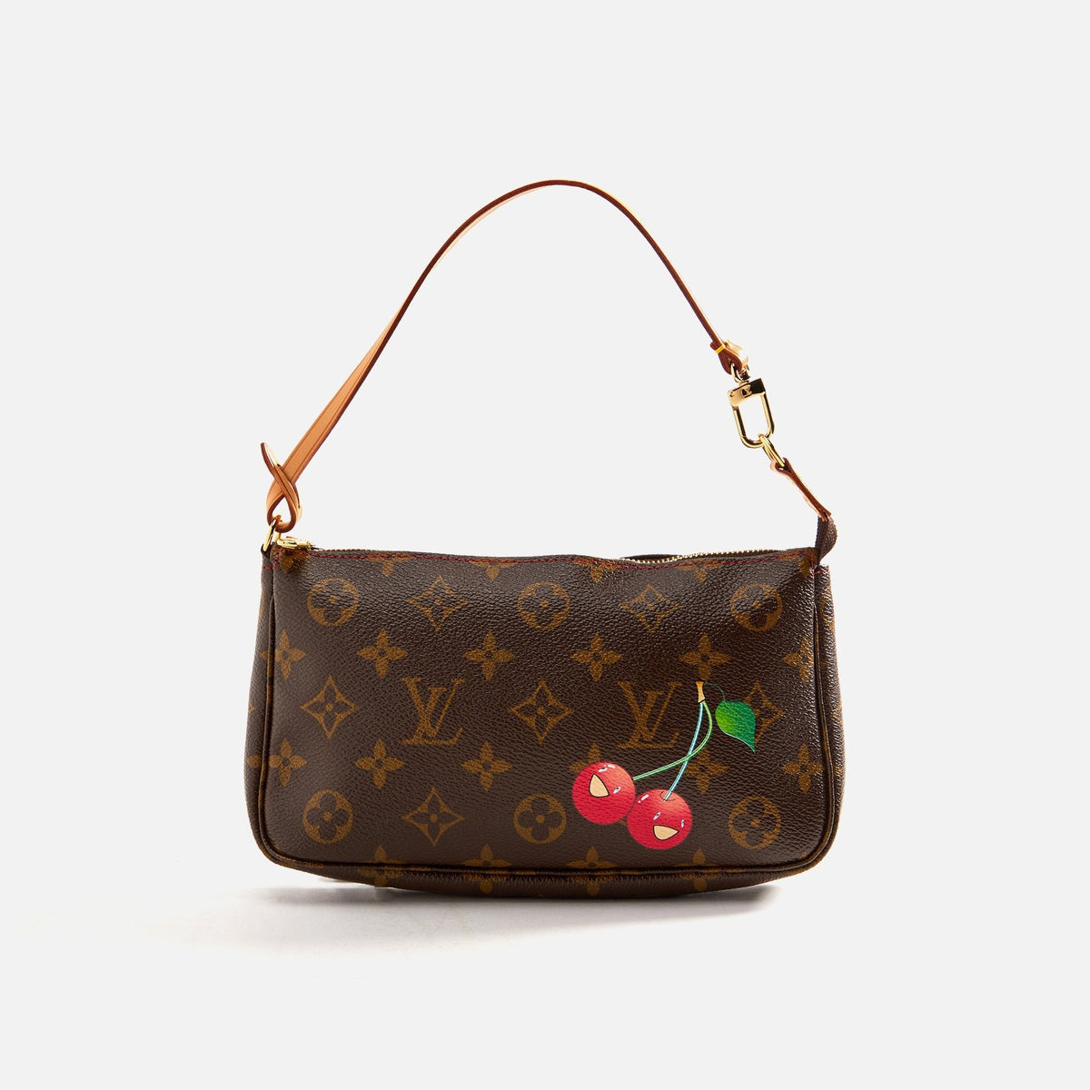 WGACA Louis Vuitton Murakami Cherry Pochette V2 - Brown